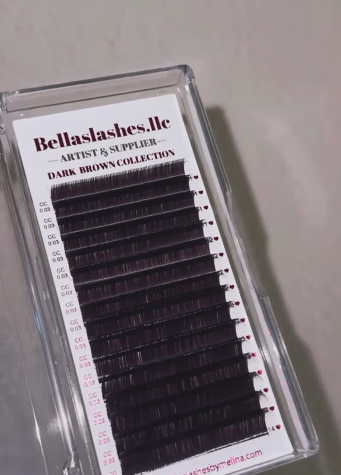 0.03 Dark Brown lashes